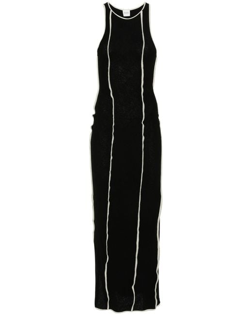 Nanushka Black Wanda Exposed-seam Detail Dress