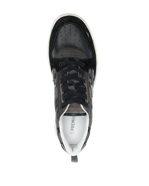 Premiata Black Drake Logo-patch Sneakers for men