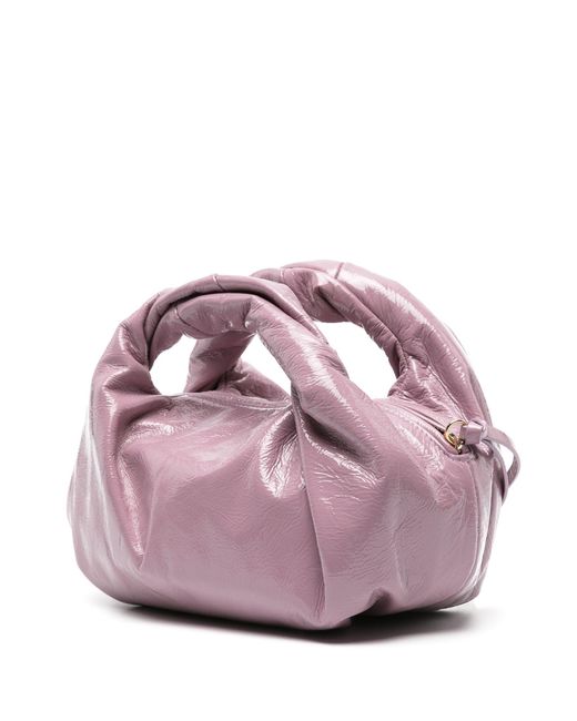 Dries Van Noten Pink Twisted Leather Tote Bag - Women's - Cotton/leather