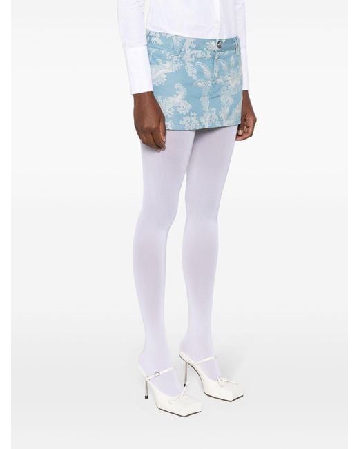 Vivienne Westwood Blue Foam Patterned-jacquard Miniskirt
