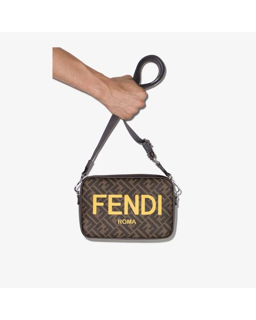 Fendi Brown Ff Logo Cross Body Bag for men