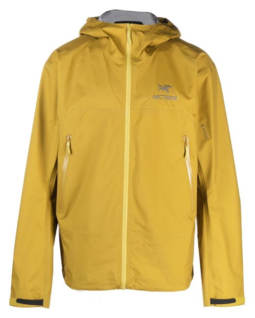Arc'teryx Yellow Beta Gore-tex® Shell Hooded Jacket for men