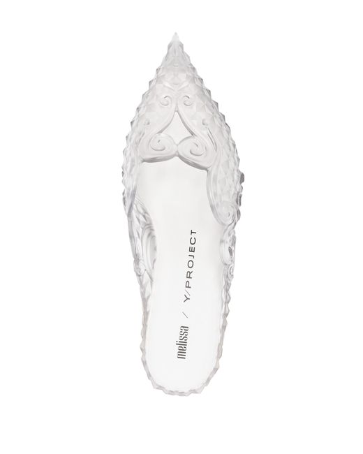 Y. Project White X Melissa Transparent 50 Embossed Mules - Women's - Rubber