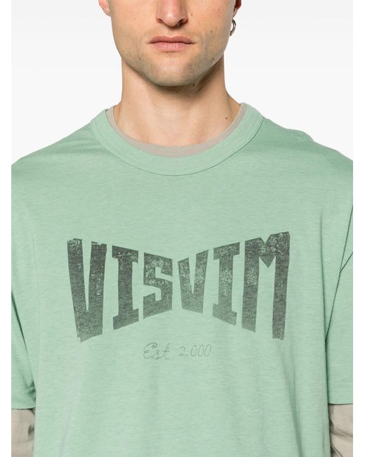 Visvim Green Heritage Logo-print T-shirt - Men's - Nylon/cotton for men