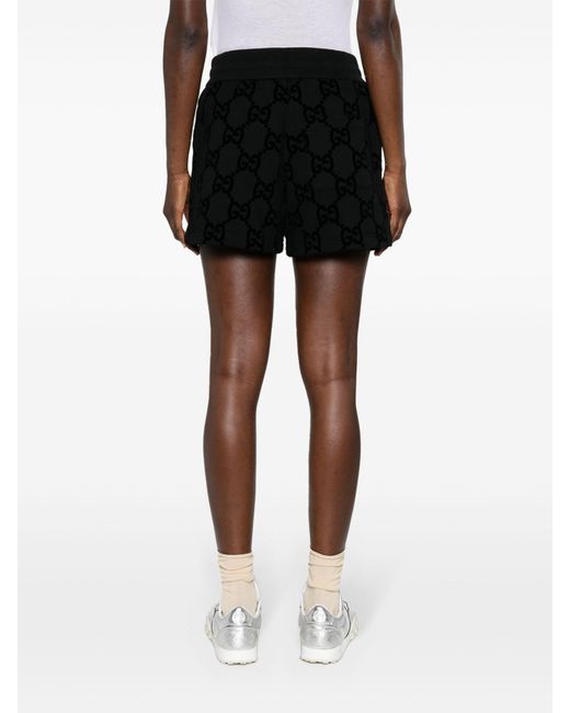 Gucci Black Interlocking G Cotton Shorts - Women's - Cotton/polyamide