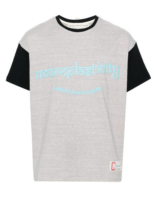 Advisory Board Crystals Gray Text Print Cotton T-shirt for men