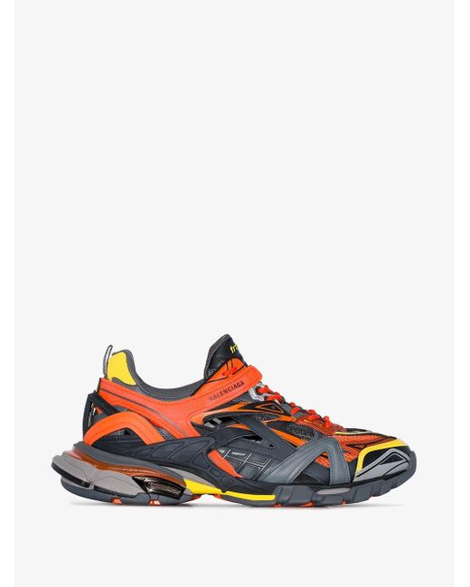 Balenciaga Orange Track.2 Open Sneakers for men