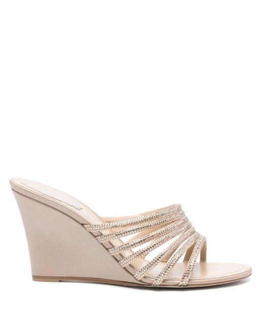 Rene Caovilla Pink 80Mm Crystal-Embellished Sandals