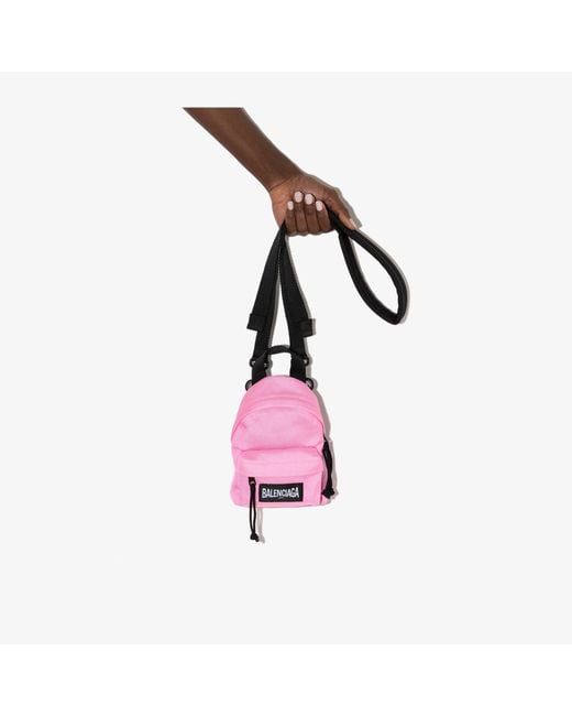 Balenciaga Pink Oversized Mini Backpack