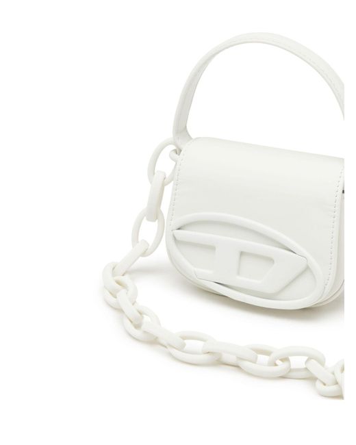 DIESEL White 1dr Mini Leather Tote Bag