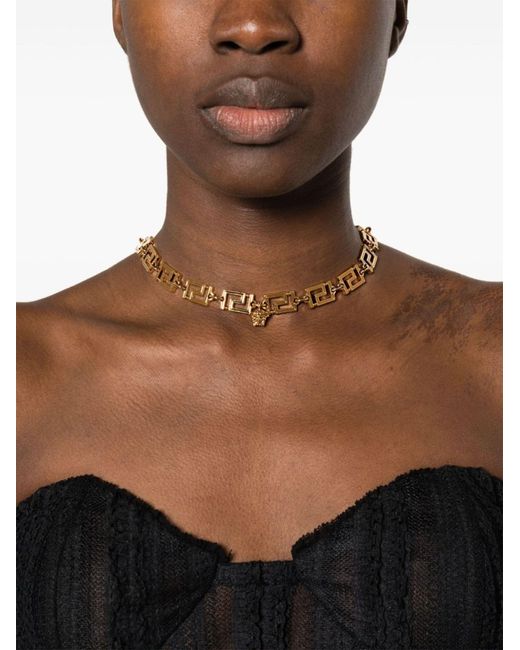 Versace Natural Greca Chain Necklace