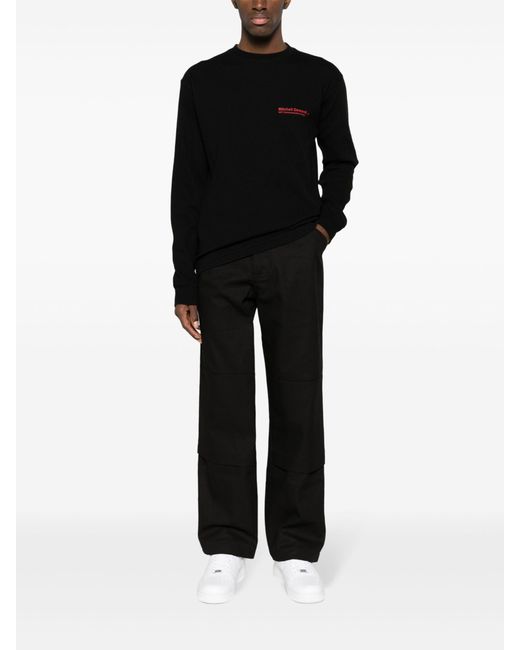 GR10K Black Demand Mesh Waffle-knit Cotton Sweatshirt for men