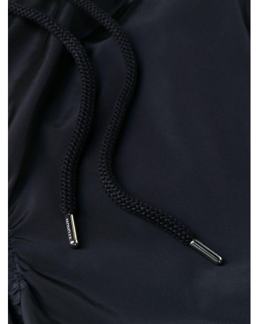 Moncler Black Logo-patch Drawstring Swim Shorts for men