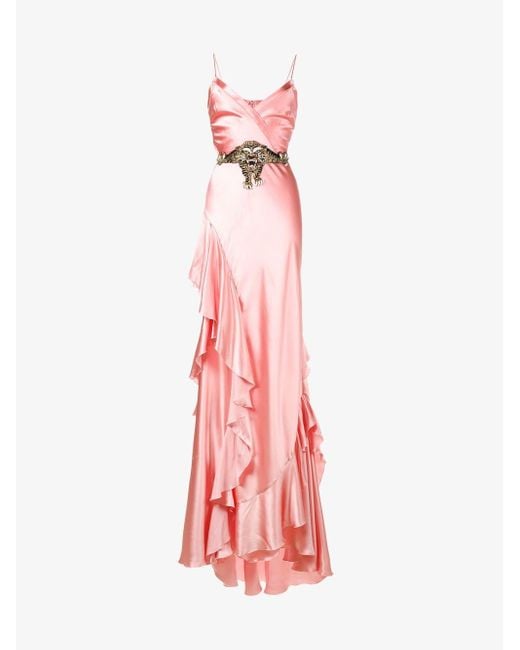 Gucci Pink Ruffle Slip Gown