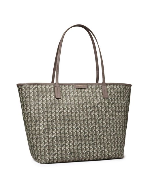 Tory Burch Gray Small Ever-Ready Zip Tote