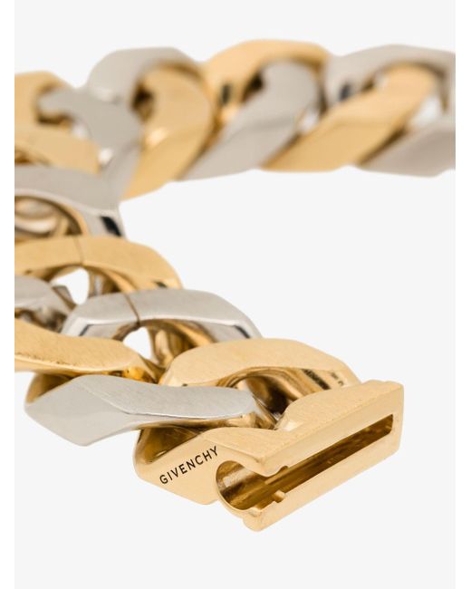 Givenchy White And-Tone G Chain Bracelet
