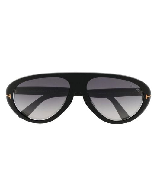 Tom Ford Black Camilo Pilot-frame Sunglasses for men