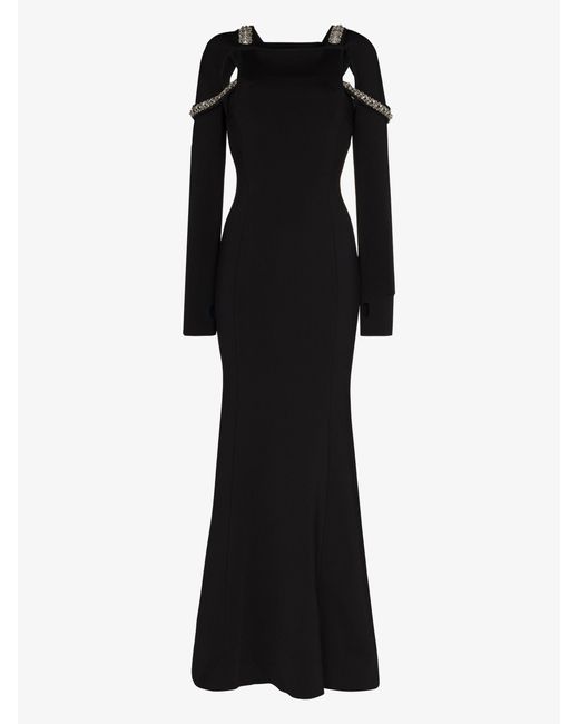 Givenchy Chain-embellished Cut-out Gown in Black | Lyst