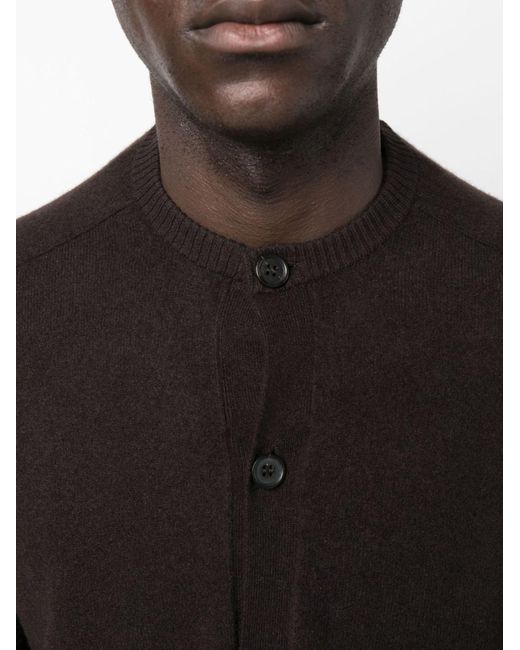 Prada Black Detachable-collar Cashmere-blend Cardigan for men