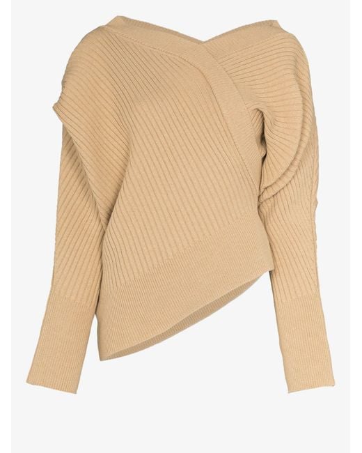 LVIR Natural Unbalance Asymmetric Ribbed Sweater - Women's - Cotton/acrylic