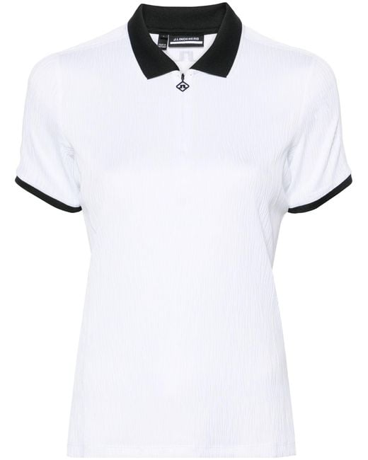 J.Lindeberg White Izara Performance Polo Shirt - Women's - Polyester/elastane