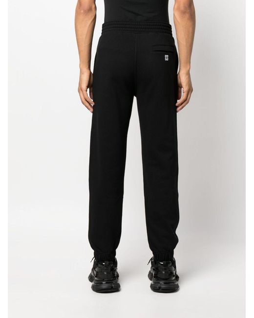 Givenchy Black Logo-embroidered Tapered Sweatpants for men