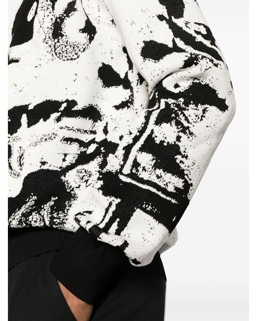 Alexander McQueen Black Skull Print Sweatshirt for men
