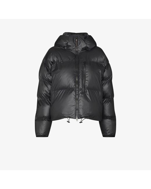 Adidas By Stella McCartney Black Cropped Puffer Jacket - Women's - Recycled Polyester