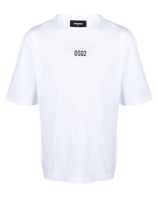 DSquared² White Logo-print Cotton T-shirt - Men's - Cotton for men