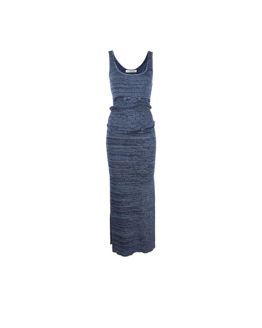 Christopher Esber Blue Deconstruct Ribbed Tank Dress | Lyst