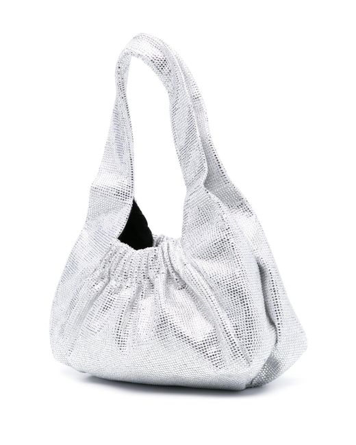 Patou White -tone Le Biscuit Rhinestone Tote Bag - Women's - Zamac/polyester/glass