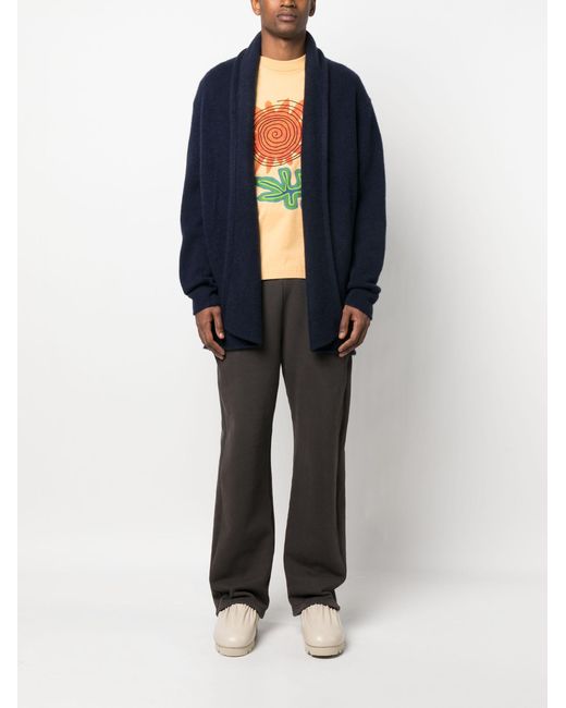 The Elder Statesman Cashmere Open-front Cardigan in Blue for Men | Lyst