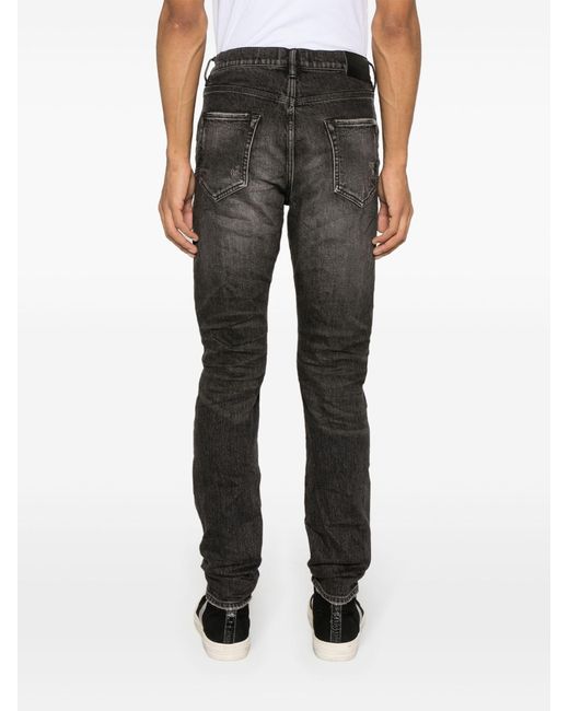 Purple Brand Gray P001 Low-rise Slim Jeans for men
