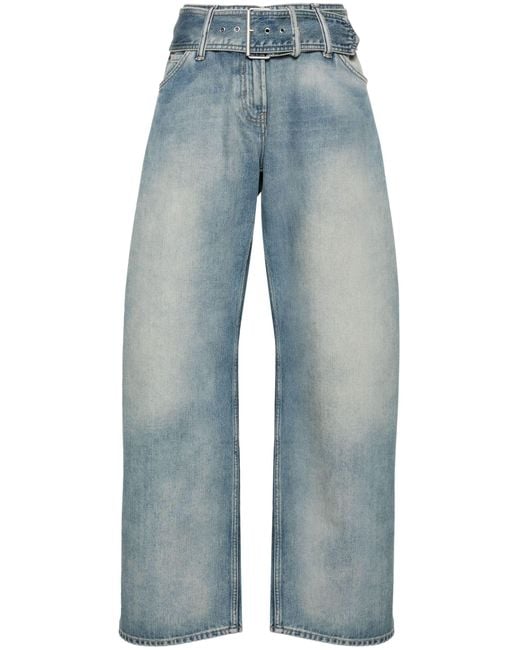 Acne Blue Low-rise Wide-leg Jeans