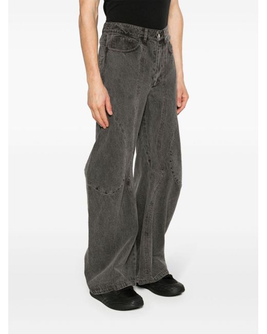 LUEDER David Engineered Flared Jeans in Black for Men | Lyst 