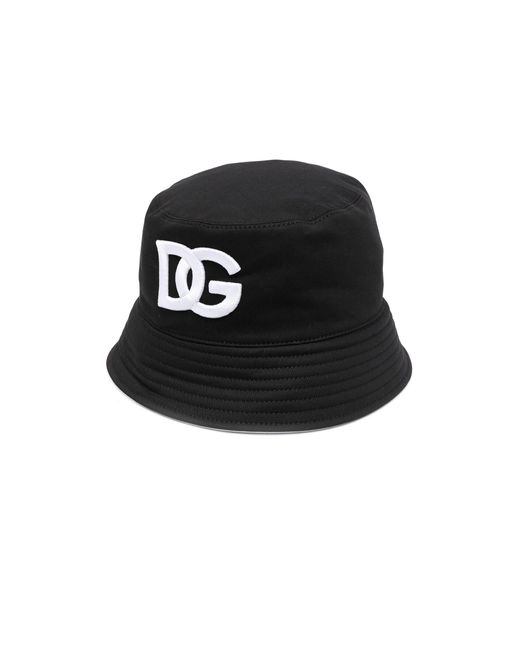 Dolce & Gabbana Black Logo Bucket Hat for Men Mens Hats Dolce & Gabbana Hats 