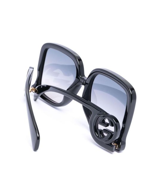 Gucci Blue Interlocking G Square-frame Sunglasses - Women's - Acetate