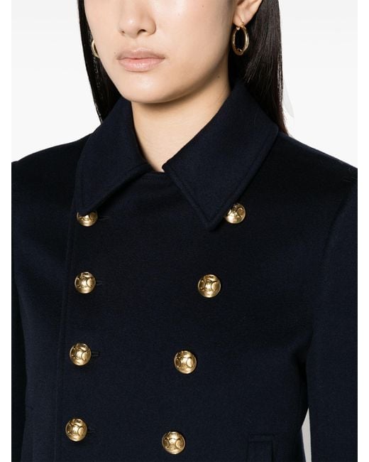 Céline Blue Double-breasted Wool Jacket