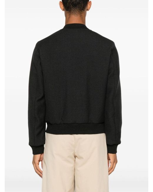 Dries Van Noten Black Wool Bomber Jacket for men