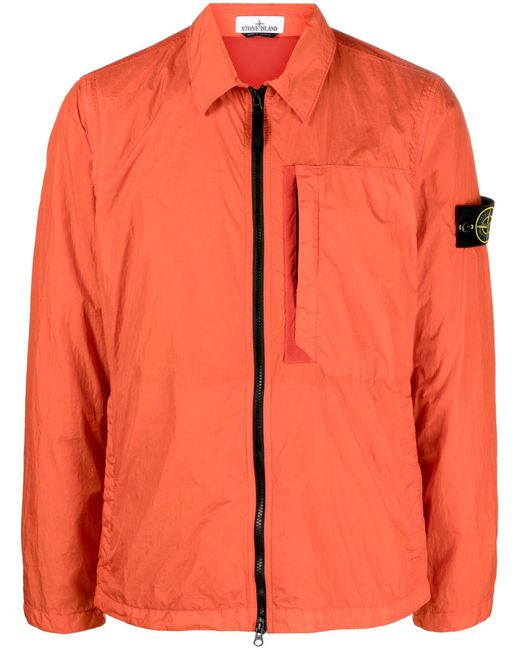 Stone island orange lightweight jacket Clearance