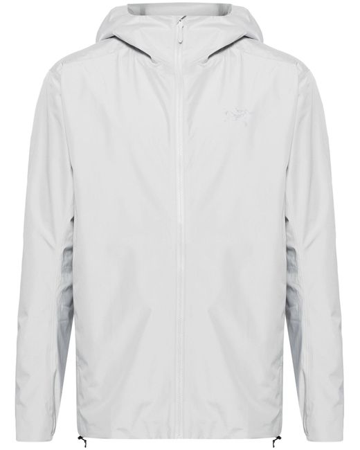 Arc'teryx White Solano Waterproof Hooded Jacket for men
