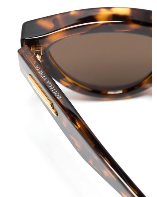 Bottega Veneta Brown Edgy Cat-eye Sunglasses