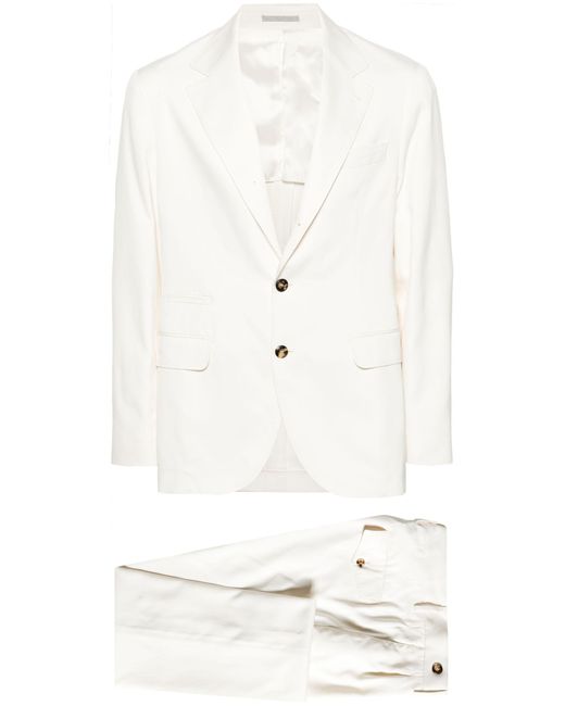 Brunello Cucinelli White Single-breasted Silk Suit - Men's - Cupro/viscose/cotton/silk for men