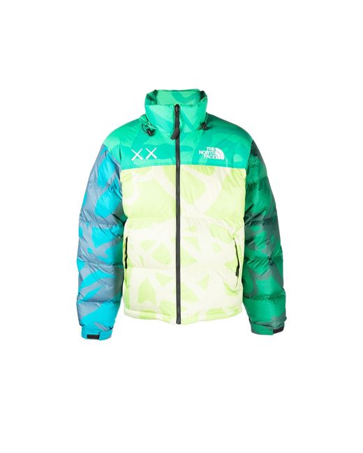 The North Face X Kaws Green 1996 Retro Nupte Down Jacket for Men | Lyst