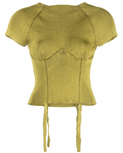 Isa Boulder Yellow Shield Knitted Top