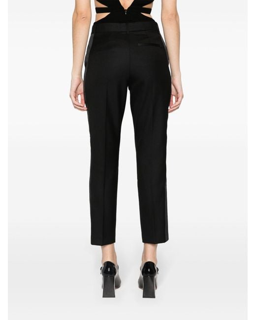 Racil Black Mick Wool Cropped Trousers