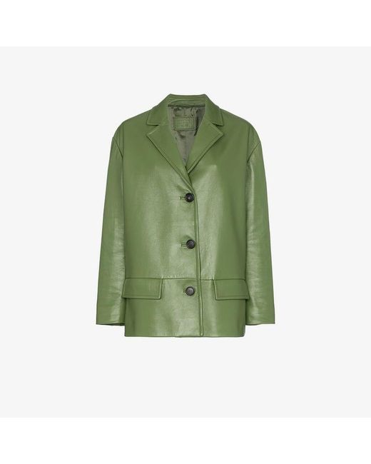 Prada Green Nappa Leather Jacket