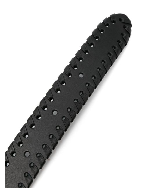 Chloé Black Whipstitch Leather Belt