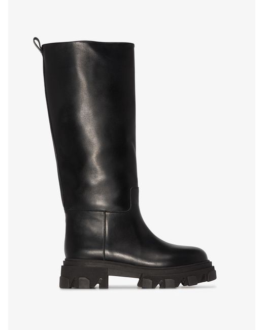 Giaborghini Black X Pernille Teisbaek Perni 07 Knee-high Leather Boots