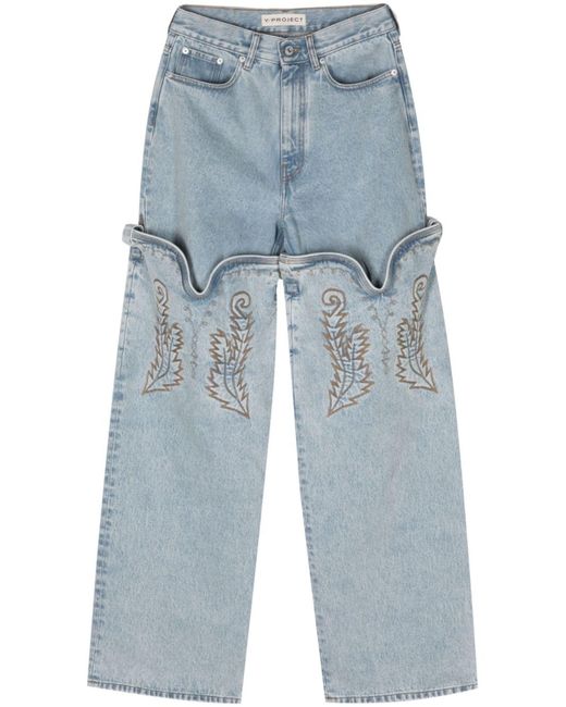 Y. Project Blue Evergreen Maxi Cowboy Straight-leg Jeans - Unisex - Organic Cotton